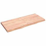 Maison Chic Stenska polica - Viseča Polica svetlo rjava 140x60x(2-6) cm trdna hrastovina, (21784544) Cene