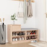 The Living Store Omarica za čevlje 110x34x61 cm trdna borovina - Omarica Za Čevlje, (21434075) Cene