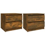 Maison Chic Dvo delni komplet Nočne omarice - Nočne mize dimljeni hrast 50x39x43,5 cm konstr. les, (21687212) Cene