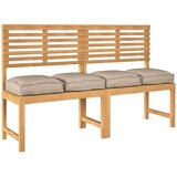 Vanjski jastučić Set od 4 Taupe Poliester 40 x 40 x 8 cm | shoptok.hr