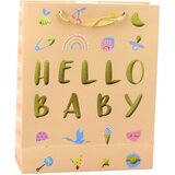 Hello Baby Gift Bag Peach 32 x 26 x 10cm Cene