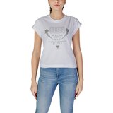 Guess Majice s kratkimi rokavi SS CN SLEEVES STRASS W5RI06 I3Z14 Bela Cene