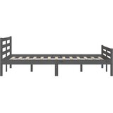  Okvir za krevet od masivnog drva sivi 150 x 200 cm veliki | shoptok.hr