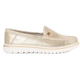 GOODIN Gold loafers made of natural leather Cijene