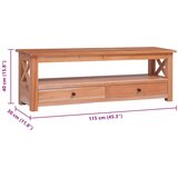 TV ormarić 115 x 30 x 40 cm od masivnog drva mahagonija | shoptok.hr