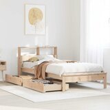  s regalom za knjige bez madraca 90x190 cm od borovine | shoptok.hr