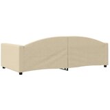 vidaXL Dnevni krevet krem 100 x 200 cm od tkanine | shoptok.hr