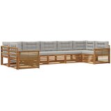  Set vanjskih sofa 7 kom. Prirodna i svjetlosiva | shoptok.hr