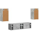  Komplet TV omaric 4 pcs Betonsko siva Konstruiran les, (5000132760) | Shoptok.si