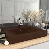  Luksuzni umivaonik mat tamnosmeđi 60 x 46 cm keramički | shoptok.hr
