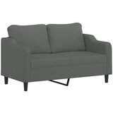 vidaXL Sedežna garnitura z blazinami 2-delna temno sivo blago | Shoptok.si