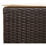  5-dijelni vrtni barski set od poliratana s jastucima smeđi Smeđa 100 x 60.5 x 110.5 cm | shoptok.hr