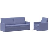  Set sofe 2 pcs Traper plava Tkanina - Trapere plave boje 1-sjedalni + 3-sjedalni (180 cm) | shoptok.hr