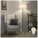  brilagi - led podna lampa ceria 1xE27/60W/230V, prečnik 45 cm, sjajni hrom/bež | Eponuda.com