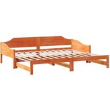 vidaXL Dnevni krevet na razvlačenje voštano smeđi 90x200 cm | shoptok.hr