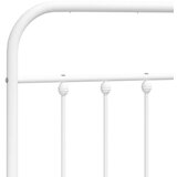 vidaXL Kovinski posteljni okvir z vzglavjem bel 193x203 cm | Shoptok.si