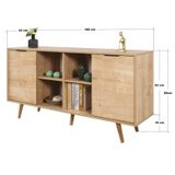 Hanah home komoda s ladicama, krem Slike