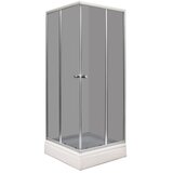 AQUAART tuš kabina gray kvadratna s kadom 90x90x205 cm u
