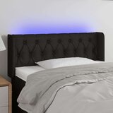  LED posteljno vzglavje črno 103x16x78/88 cm blago, (20736030) | Shoptok.si