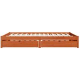  Okvir za krevet 3 pcs Vosak smeđa Čvrsto borovo drvo - Voštano smeđa 160 x 200 cm | shoptok.hr