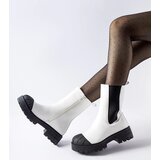 Gemre White classic insulated ankle boots Porcigatone | Shoptok.si