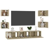  7-dijelni set TV ormarića boja hrasta sonome konstruirano drvo | Eponuda.com