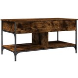 Maison Chic Klubska mizica - kavna mizica - Nizka mizica dimljeni hrast 100x50x50 cm inž. les in kovina, (21753930) Cene