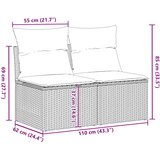  2-dijelni set vrtnih sofa s jastucima crni od poliratana bagrem | shoptok.hr