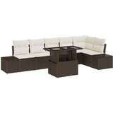  Sjedeća garnitura za vrt 7 kom. Smeđa poliratan 319 x 154 x 85 cm | shoptok.hr