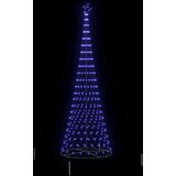 vidaXL LED božično drevesce Modra 138.5 x 138.5 x 399 cm Kovina | Shoptok.si