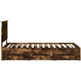  Konstrukcija postelje s predalom Dimljeni oreh 90 x 190 cm, (5000121255) | Shoptok.si