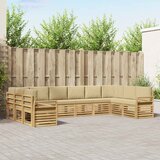  Set vanjskih sofa 10 pcs Bijela i bež 363 x 190 x 73 cm Cijene