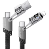 DATA kabl RC-C189 3.1 USB/TIP C/Iphone 65W 1m crna