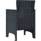  Vrtna stolica Set od 2 Antracit Krem bijela Plastični ratan | shoptok.hr