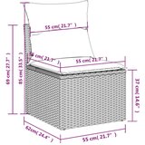  8-dijelni set vrtnih sofa s jastucima smeđi od poliratana | shoptok.hr