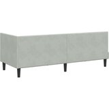  Kotna postelja z vzglavjem Svetlo siva 80 x 200 cm Žamet, (5000069071) | Shoptok.si