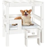 Krevet za pse bijeli 55,5x53,5x60 cm od masivne borovine | Eponuda.com