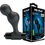 MR PLAY Črni silikonski vibrirajoči analni čep, (21652932) | Shoptok.si