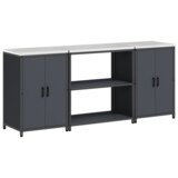 vidaXL Kuhinjski set za shranjevanje 3 pcs Antracitna 210 x 50 x 92 cm | Shoptok.si