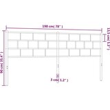  Kovinsko posteljno vzglavje črno 193 cm, (20954304) | Shoptok.si