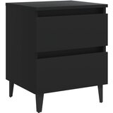 Maison Chic Nočna omarica - Nočna miza črna 40x35x50 cm iverna plošča, (21688904) Cene