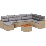  Sjedeća garnitura za vrt 9 kom. Bež poliratan | shoptok.hr