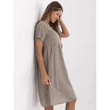 Italy Moda Dress-MO-SK-1005.67-dark beige | shoptok.hr