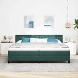 LED Box Spring Krevet Tamnozelena 200 x 200 cm Baršun | shoptok.hr