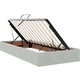 Postelja s shranjevanjem Svetlo siva 90 x 190 cm Žamet, (5000100510) | Shoptok.si