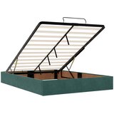 Podesivi krevet s madracem Tamnozelena 140 x 190 cm Baršun | shoptok.hr