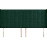  Uzglavlje s ušima tamnozeleno 203x16x118/128 cm baršunasto | shoptok.hr