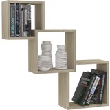  Kockaste zidne police boja hrasta sonome 68x15x68 cm iverica | Eponuda.com