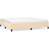 Maison Chic Posteljni okvir - Dvoposteljna postelja - Zakonska postelja brez vzmetnice krem 200x200 cm blago-J3972, (21774393) | Shoptok.si