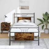 vidaXL Posteljni okvir brez vzmetnice hrast 75x190 cm inženirski les Cene